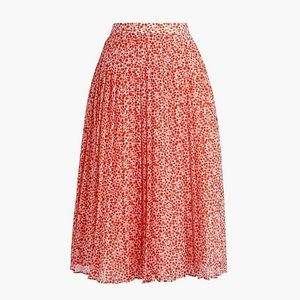 NYT JCREW Lightweight Pleated Midi Skirt